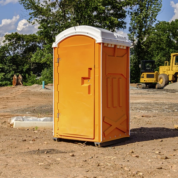 how often are the portable restrooms cleaned and serviced during a rental period in Brookfield CT